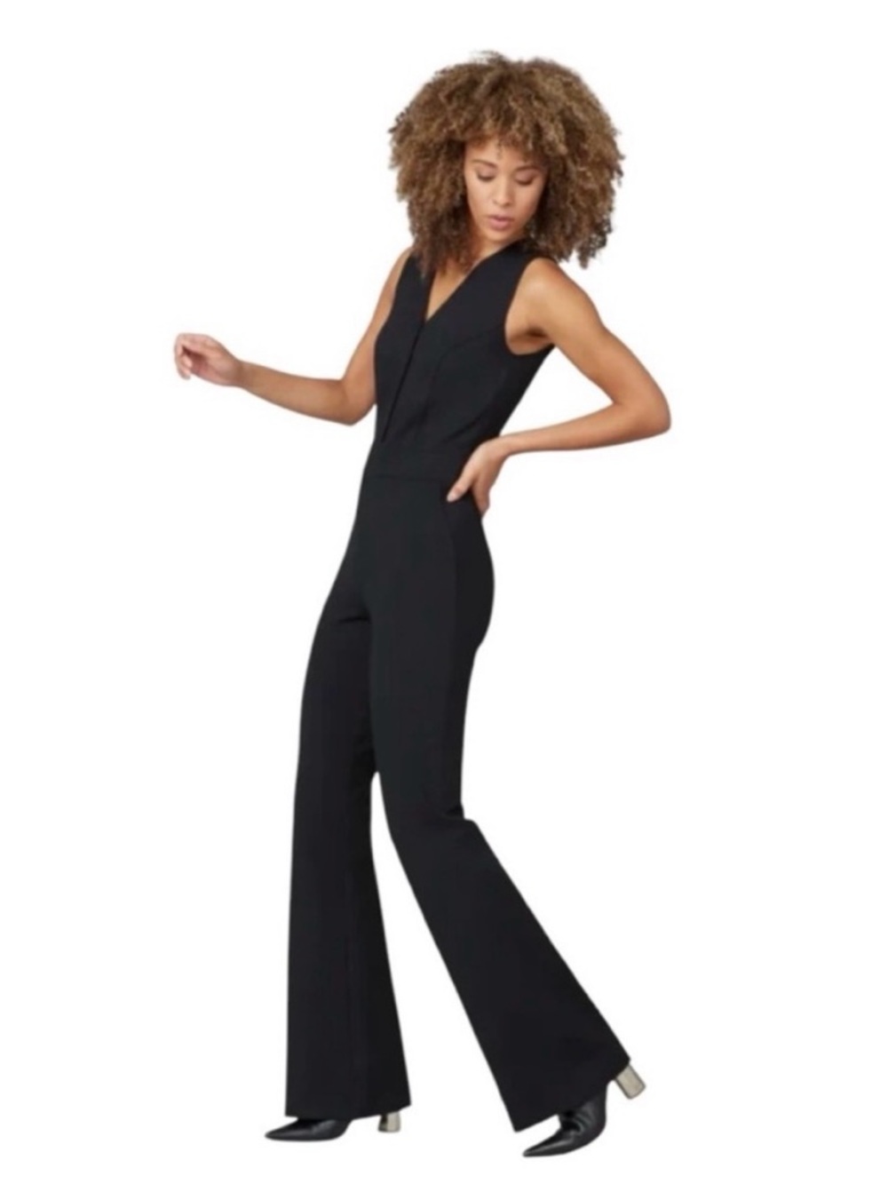 SPANX Perfect Sleeveless Jumpsuit Classic Black Size S - Picture 2 of 16